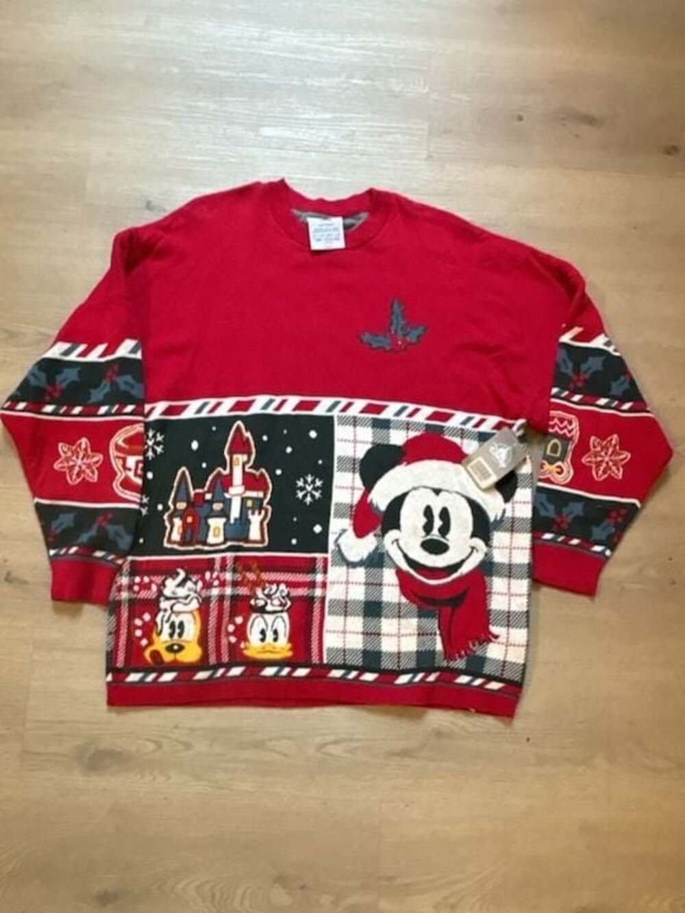Disney Holiday Christmas Spirit Jersey Sweater New with Tags
